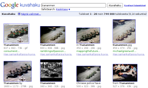 Tiananmen Google Finlandia